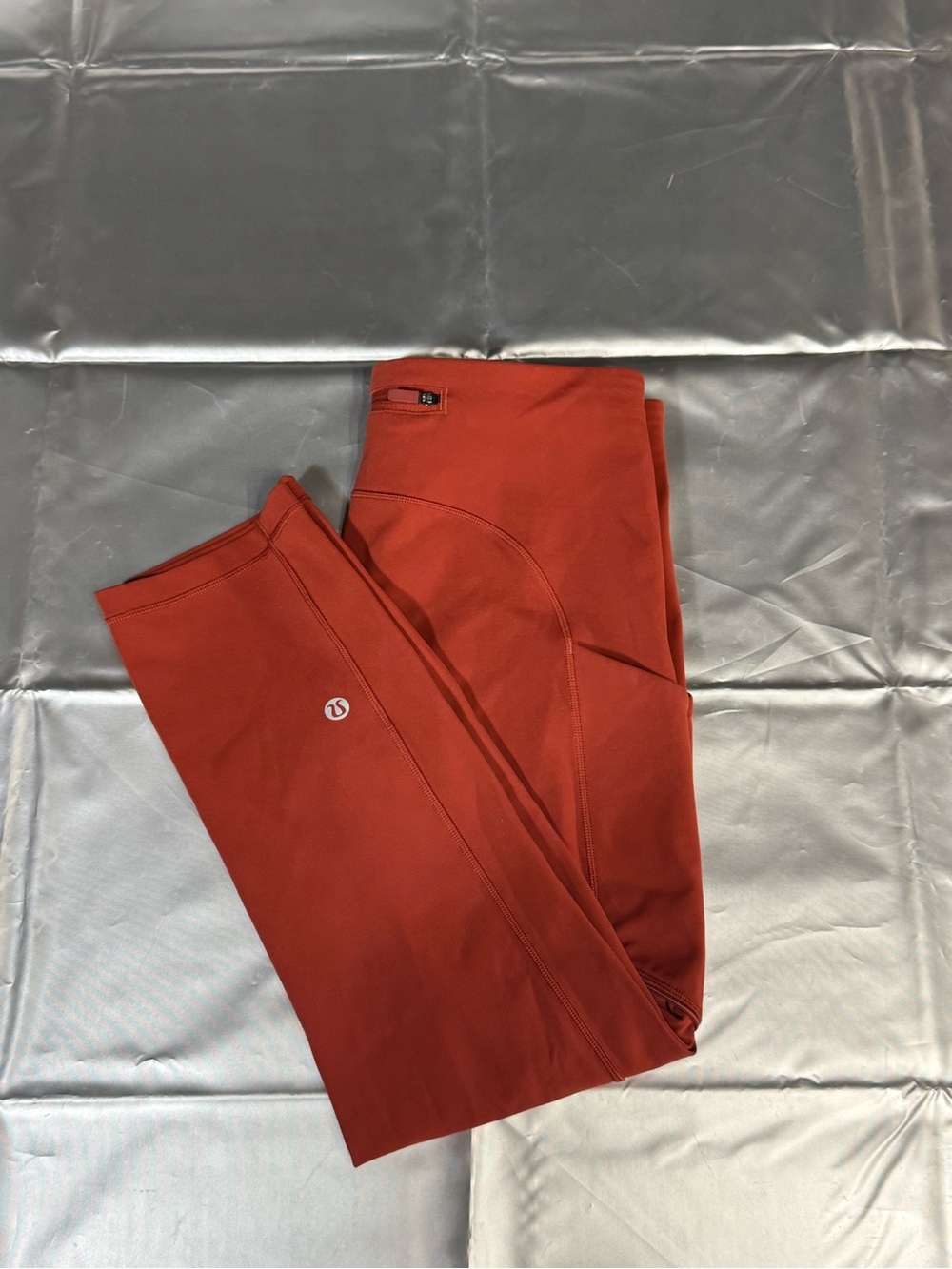 Lululemon Speed Up Crop 21” Red Orange High Rise Side Pockets Leggings
